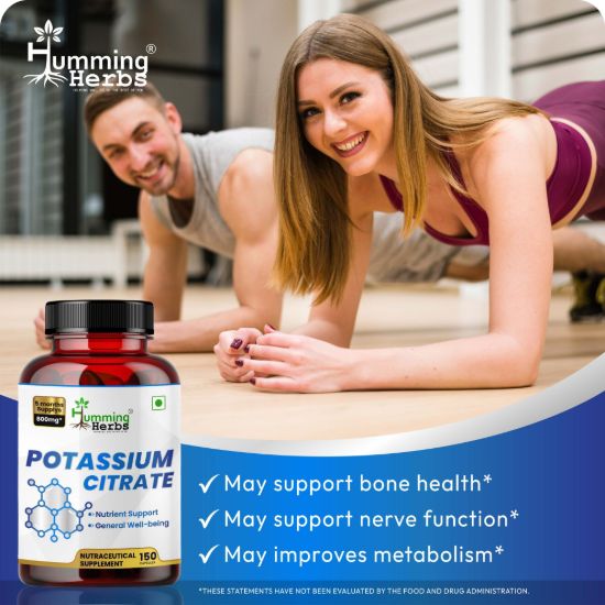 Picture of Humming Herbs Potassium Citrate 800mg - 150 Vegetarian Capsules (5 Months Supply)