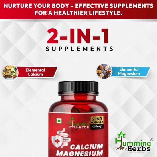 Picture of Calcium Magnesium Butyrate 1000mg - 90 Veg Capsules for Gut Health & Bone Support