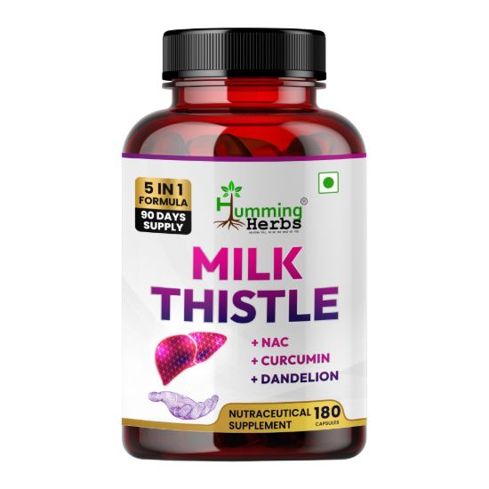 Picture of Humming Herbs Milk Thistle Extract 5-in-1 Formula - 180 Capsules (90 Days Supply)