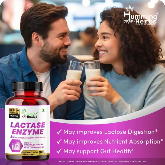 Picture of Lactase Enzyme Supplement - 1000mg Per Serving, 90 Capsules (45 Days Supply)